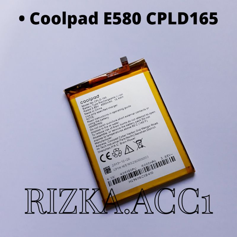 Baterai Batre Batere Coolpad E580 CPLD165 CPLD-165 Battery Batrai Hp