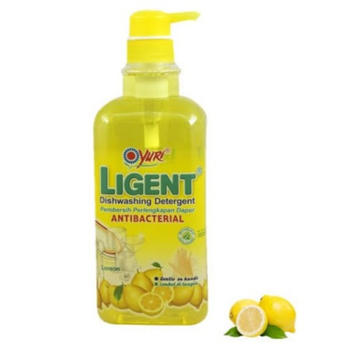 SABUN CUCI PIRING ANTI BAKTERI LIGENT 1 LITER BOTOL YURI DISHWASHING 1000 ML