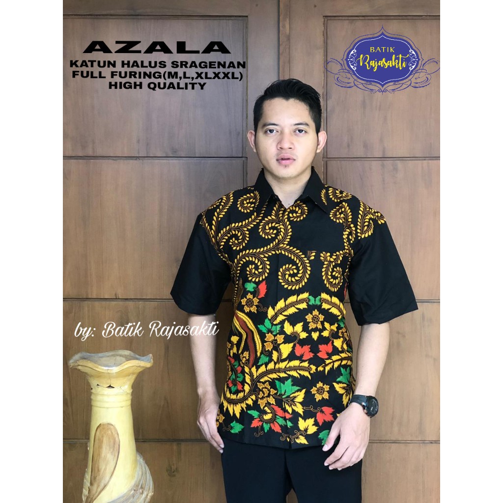 AZALA RAJASAKTI KEMEJA BATIK SOLO PRIA LENGAN PENDEK PANJANG LAPIS FURING ATASAN PREMIUM MODERN KATUN HALUS KUSUMO KUSUMOTRISNO LAKSMANA LOVEBIRTH LURUS HATI MACAN KUJANG MACAN KUNING DONGKER MACAN NGAUNG MACAN RAJAWALI LONG MADAHARSA MADYAWARA MAHAPRAJA