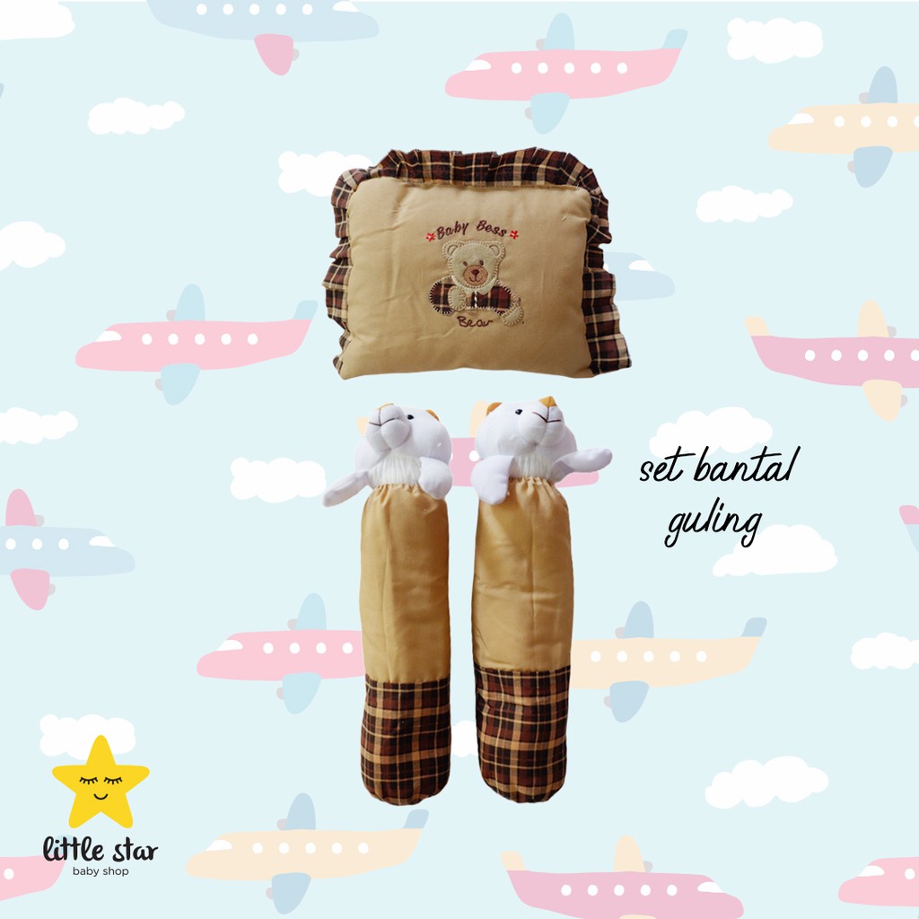 Bess Set Bantal Guling Bayi | Set Tidur Anak Baby Cewek Cowok Girl Boy