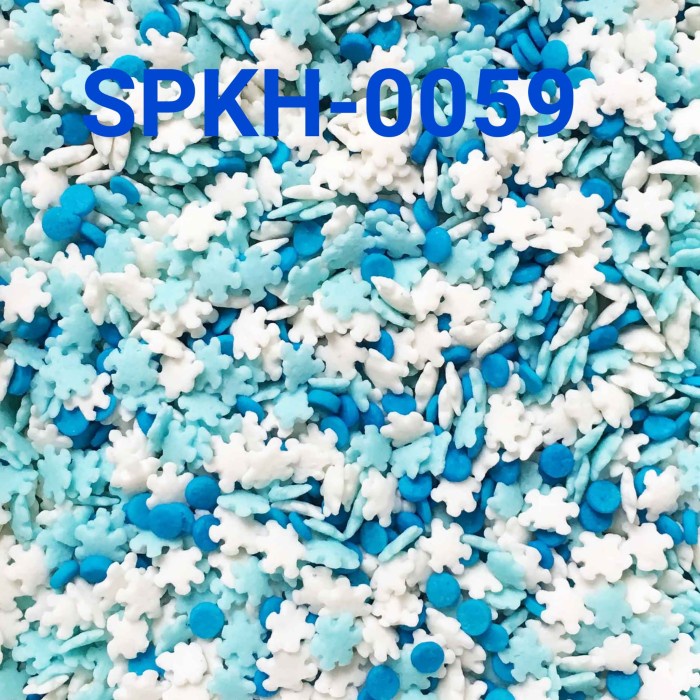 

SPKH-0059 SPRINKLES SPRINKLE SPRINKEL 500GR SNOWFLAKE BIRU PUTIH GRATIS ONGKIR