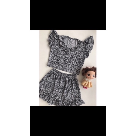 Baju Anak Perempuang Motif Leopard