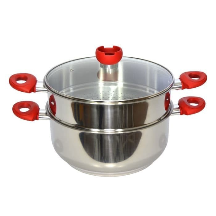Supra Steamer 32 cm/ panci kukus Steamer 32cm 2 susun stainless teel