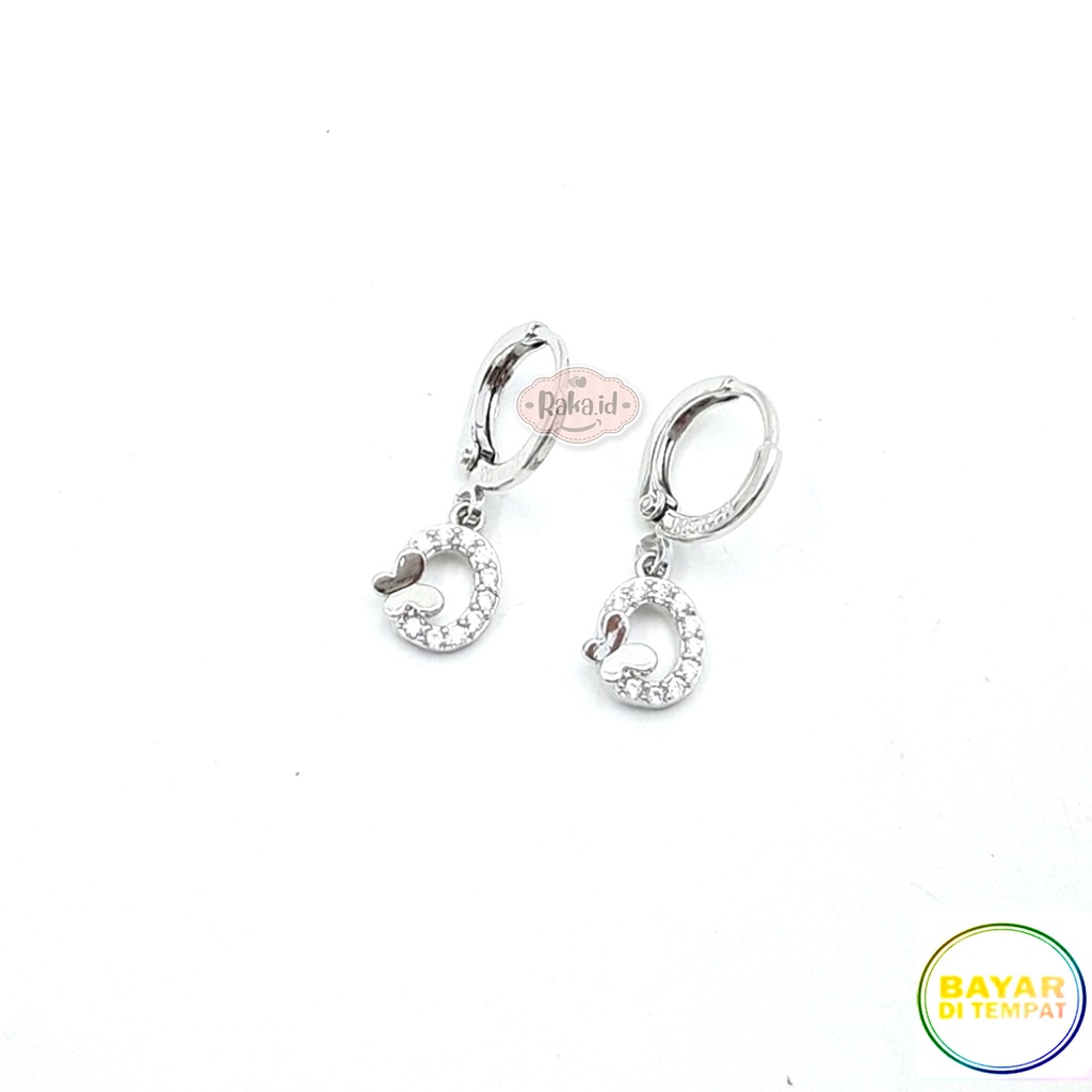 Anting Clip / Klip Baris Ring Kupu Gold &amp; Silver Perhiasan Aksesoris Wanita 908