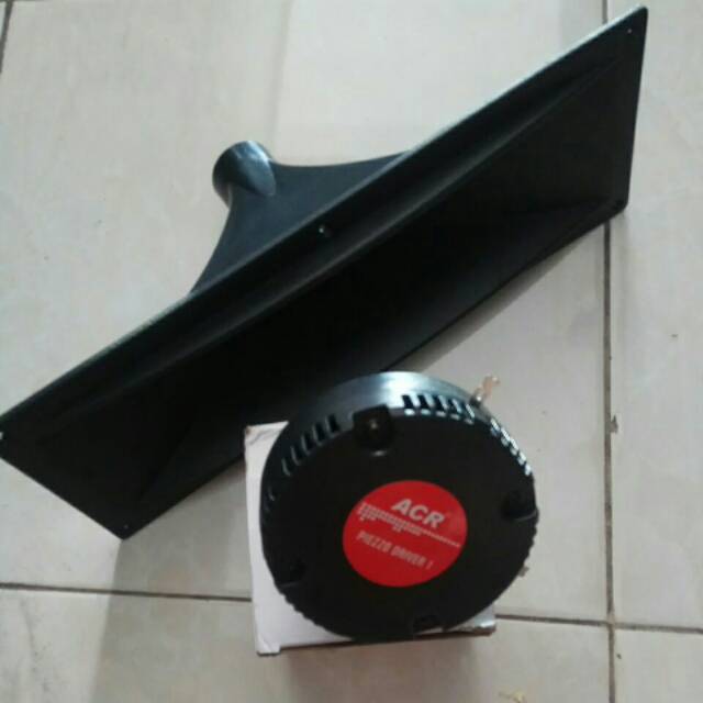 Paket corong horn ukuran 36x12,5cm dan driver tweeter twiter ACR piezo 1