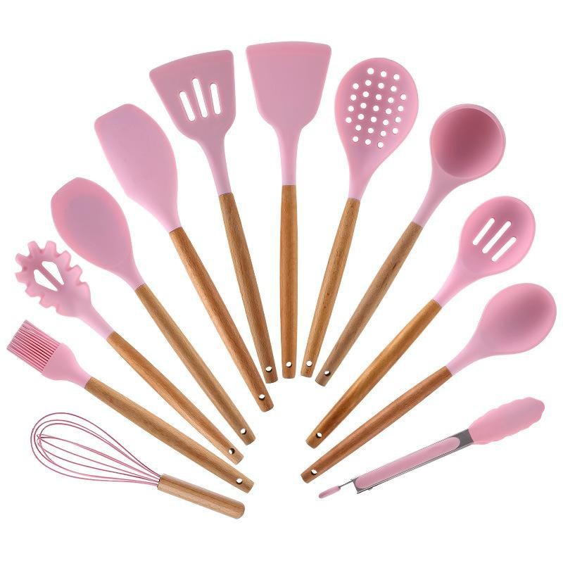 YUN Mall  Silikon Spatula Silicone Alat Masak Capitan Scraper Whisk Sendok Centong Kuas Silikon Tahan Panas Set