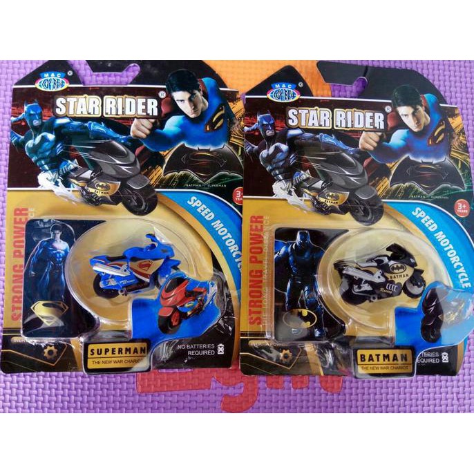 SPIN GO BATMAN & SUPERMAN - MOTOR SPINGO SUPERHERO - SOUVENIR ULTAH