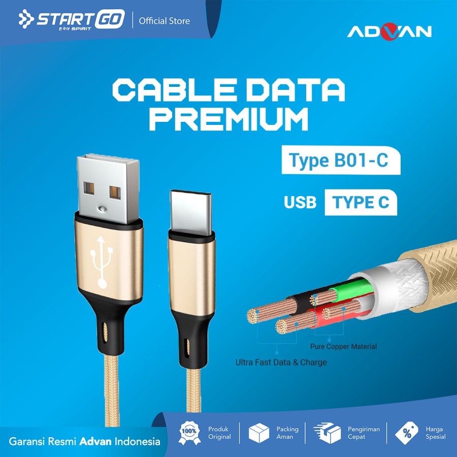 Kabel Data PREMIUM ADVAN STARTGO B01-C Type C - Advan START GO B01C