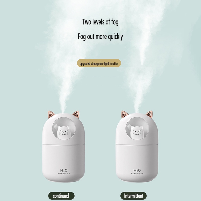 Air Humidifier / Aroma Diffuser Usb Mini Bentuk Kucing Lucu Untuk Rumah / Kantor