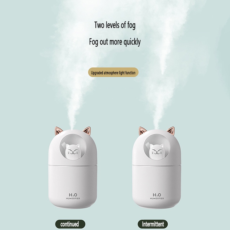 Air Humidifier / Aroma Diffuser Usb Mini Bentuk Kucing Lucu Untuk Rumah / Kantor - olo