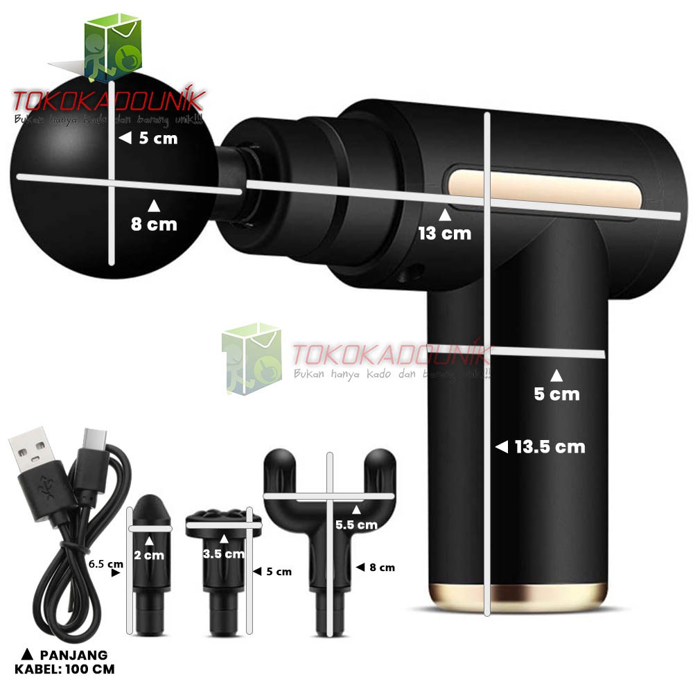 Alat Pijat Terapi Getar Otot Rechargeable VERSI Kecil Mewah