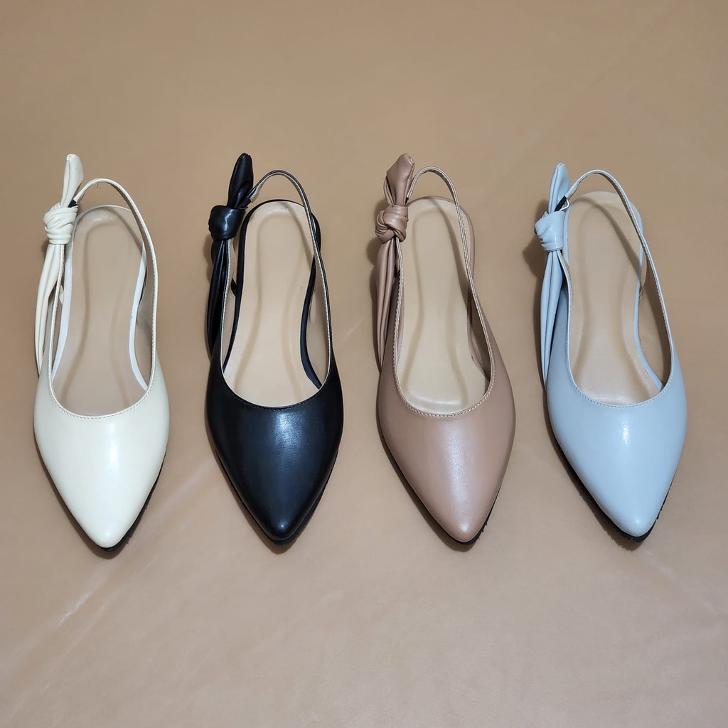 Flat Shoes Zara Wanita Pita Samping Model Casual Kekinian Original Premium JOVANKA