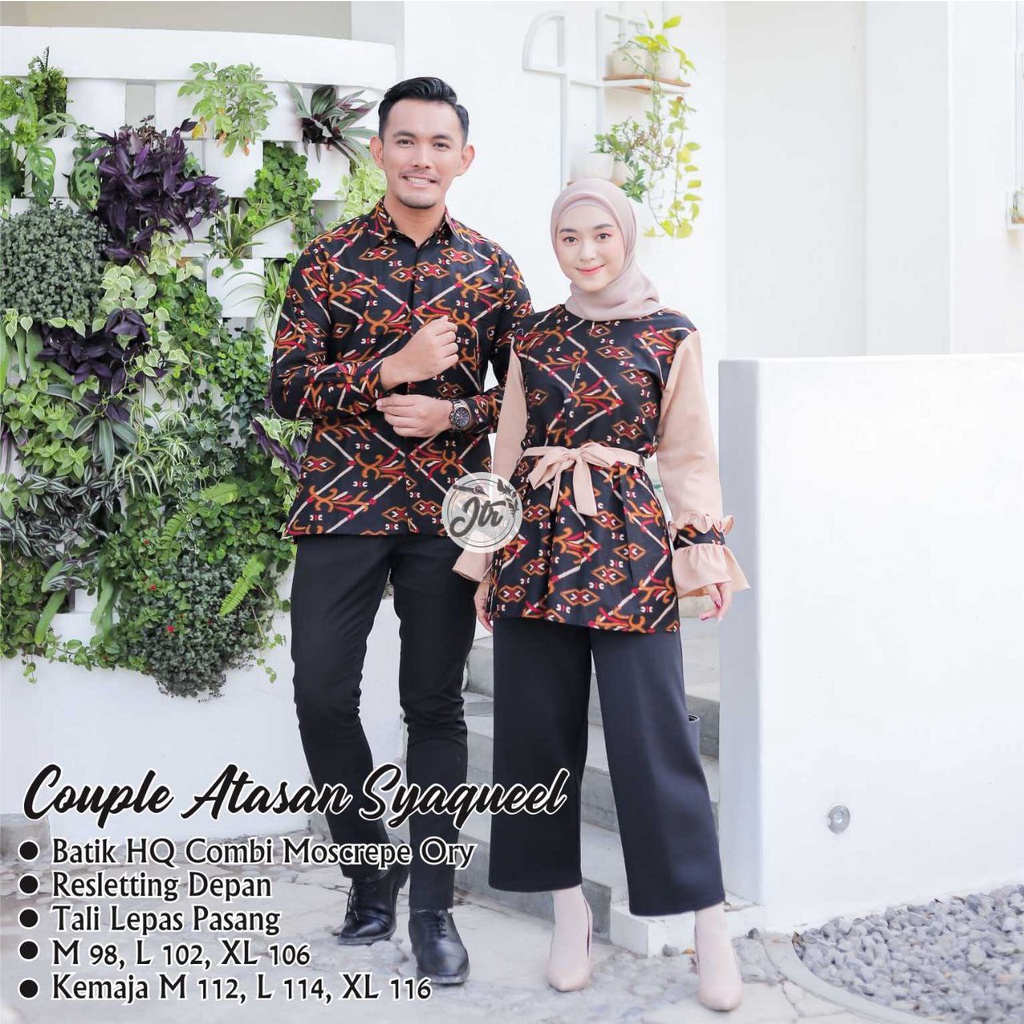 Maura Couple - Sania Ruffle Batik Couple Ori Ndoro Jowi Garansi Termurah Shopee Couple Batik