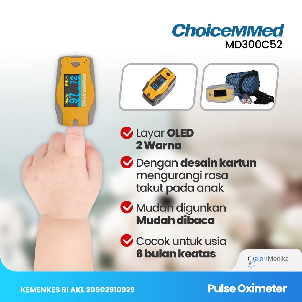 Choicemmed MD300C52 Pulse Oximeter Anak - Alat Ukur Kadar Oksigen