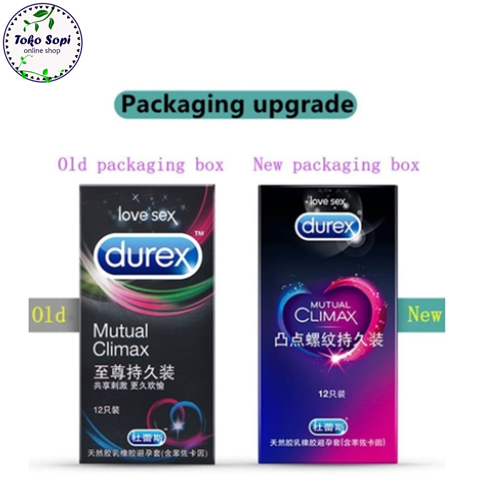 Kondom Durex Mutual Climax Dotted Gerigi Tahan Lama - 12 pcs
