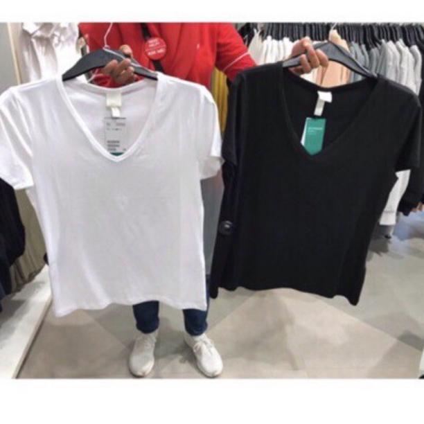 Ready Stock➬ Kaos Polos V-Neck Cewek H&M 2 49 ➬