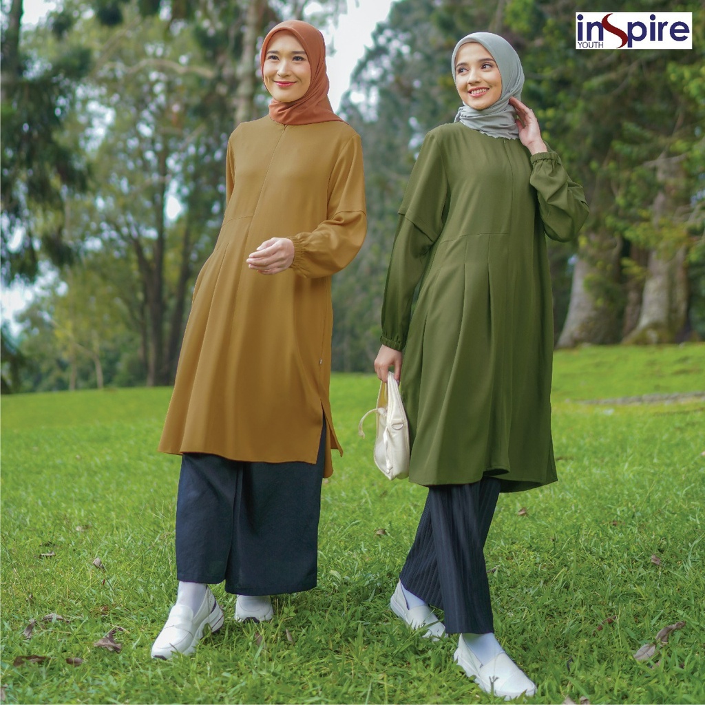 Inspire Tunik ITU 081 Atasan Wanita Bahan Crezia Crepe Model Simple Kekinian by Youth Inspire