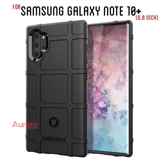 SAMSUNG GALAXY NOTE 10 / NOTE 10 PLUS SOFT CASE RUGGED SHIELD ARMOR - HITAM