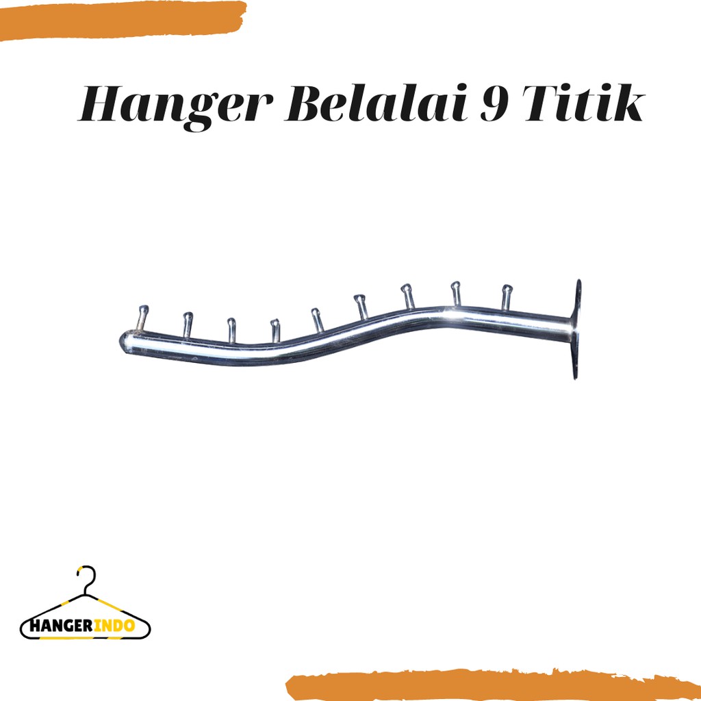 Hanger Belalai 9 Titik Hanger Suling Tembok Gantungan Baju Hanger Baju