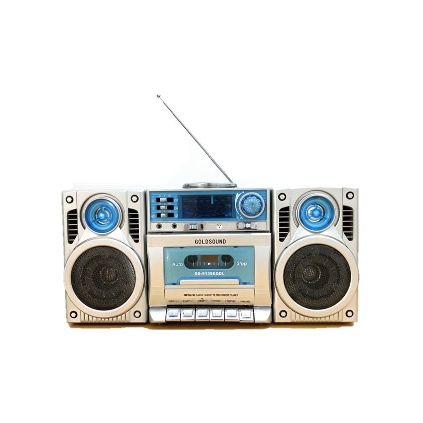 Radio Portable Radio Tape FM AM SW Pemutar Kaset Bentuk Compo Double Speaker GS9139