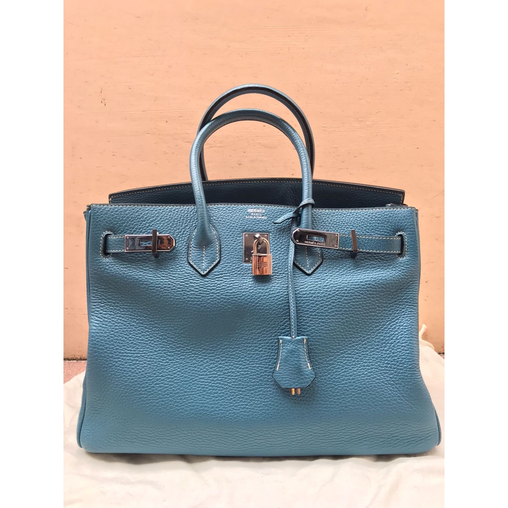 PRELOVED HERMES PARIS ORI BLUE SAPHIRE BAG