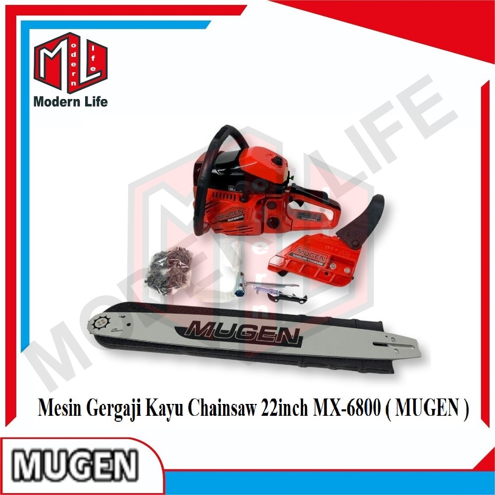 MESIN GERGAJI KAYU CHAIN SAW 22 INCH MUGEN MX-6800 GERGAJI KAYU MX6800