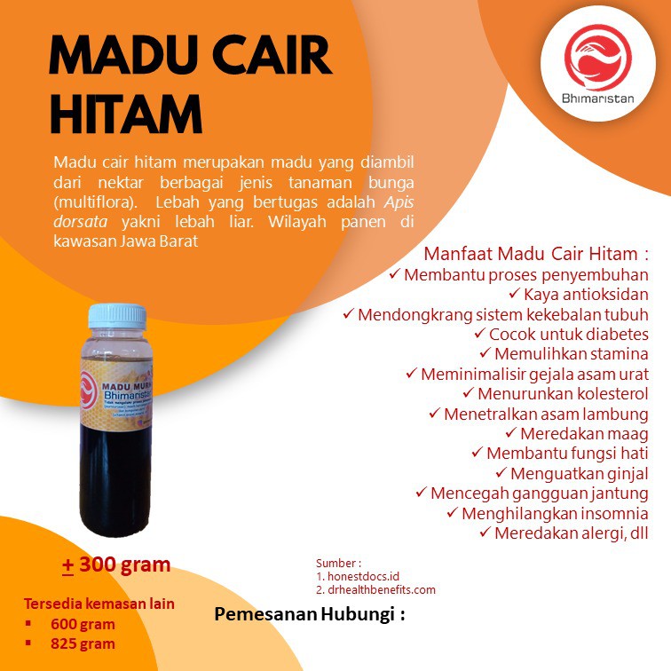 

Madu Hitam Bhimaristan 300 Gram