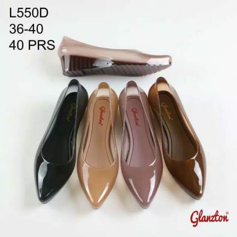 SEPATU WEDGES TRANSPARAN / GLANZTON L550D