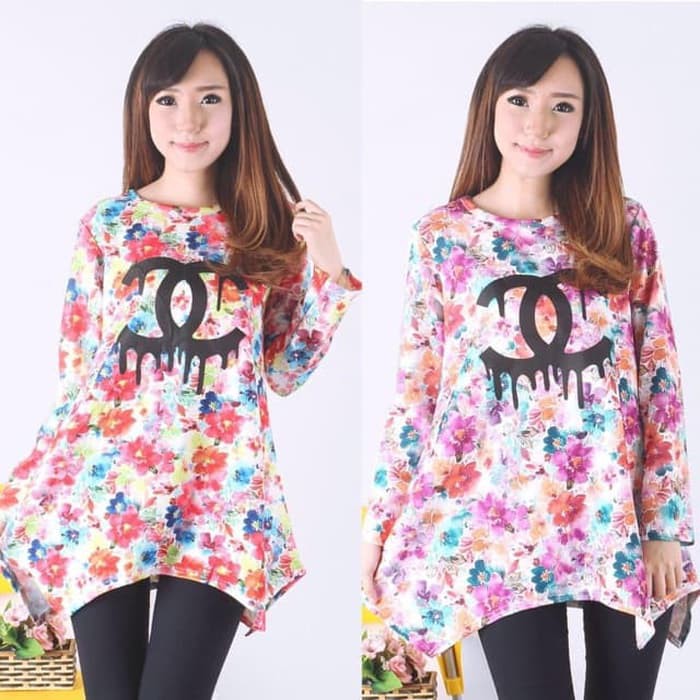 MY BLOUSE ATASAN CHANEL WEDGES BAJU CASUAL WANITA KEKINIAN