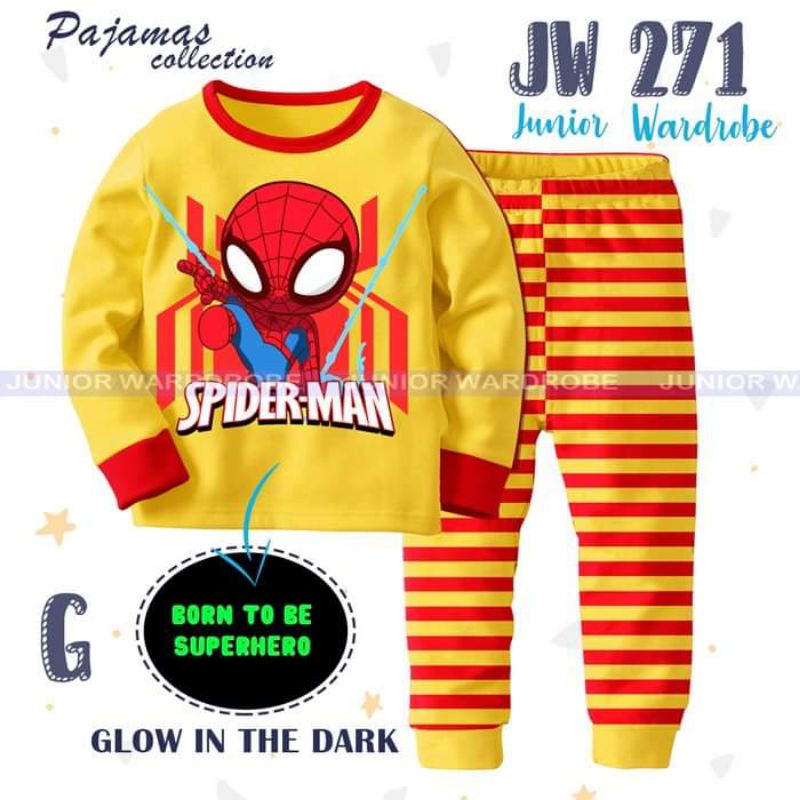 JW271 PIYAMA ANAK GLOW IN THE DARK