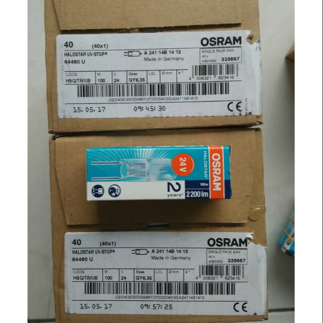 Lampu Halogen Kacang / Projector Lamp 100W 24V OSRAM