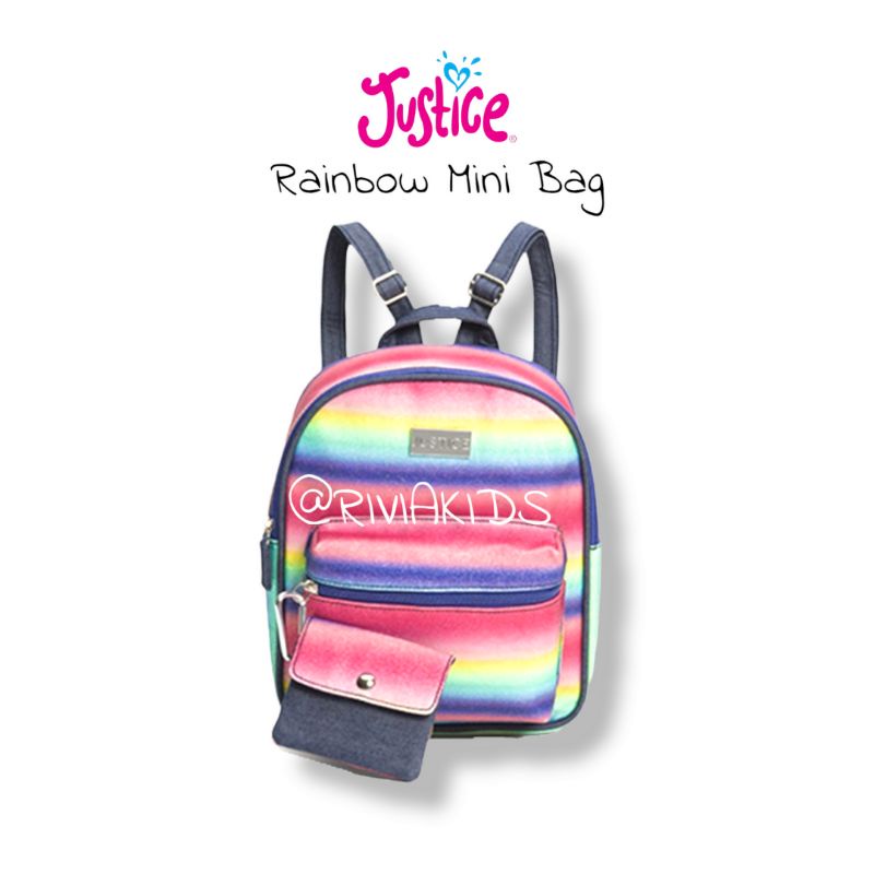 SALE Justice Rainbow Mini Bag | Tas Ransel Mini