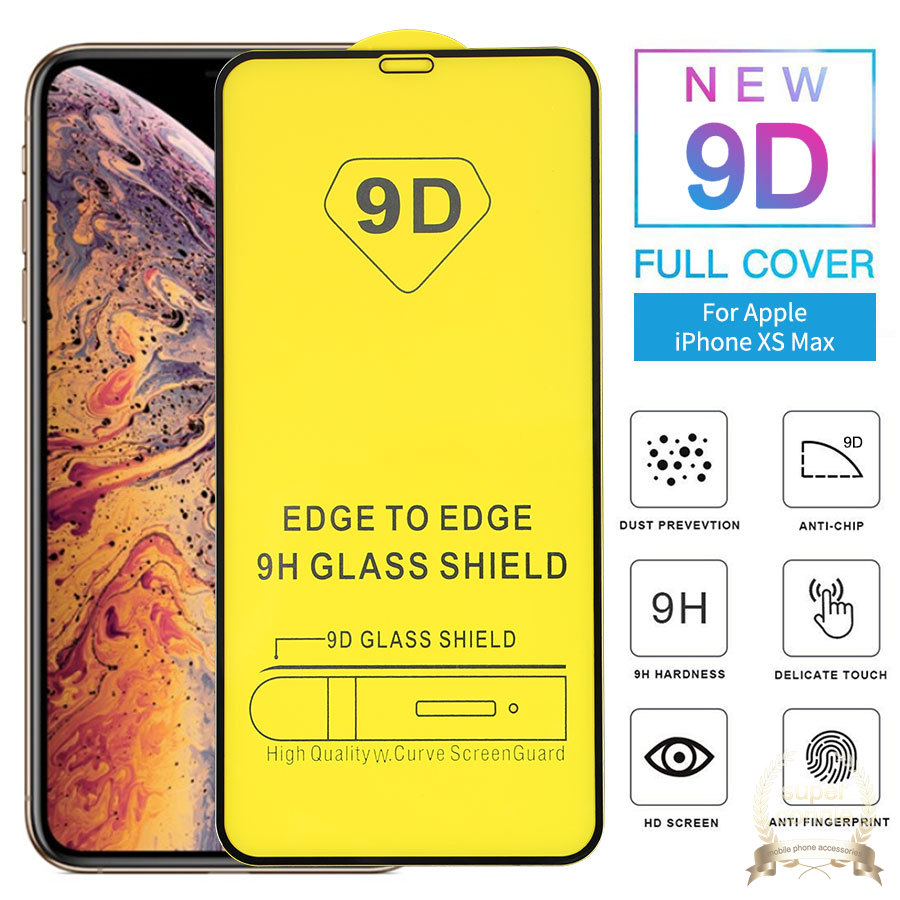 IPHONE Pelindung Layar Tempered Glass 9D Untuk Iphone7 8 14 Plus X XR 6S 7 6 8 Plus 11 13 12 14 Pro Max XS Max SE 2020 Full Cover Glass 9H