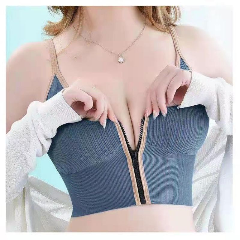 Medan Termurah KD12 Bra fashion korean style bra wanita zipper BH resleting sexy import