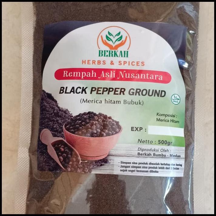 

Mas.Lynda - Merica Hitam Bubuk / Lada Hitam Bubuk Berkah 500G Asli Murni