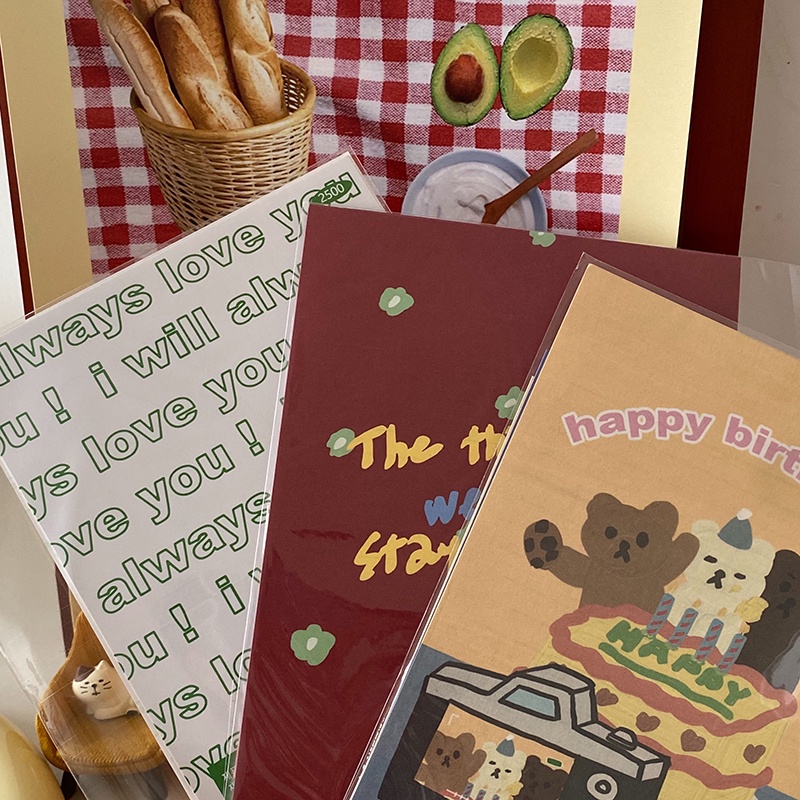 Lovely bear envelope set birthday blessing love letter confession message stationery envelope