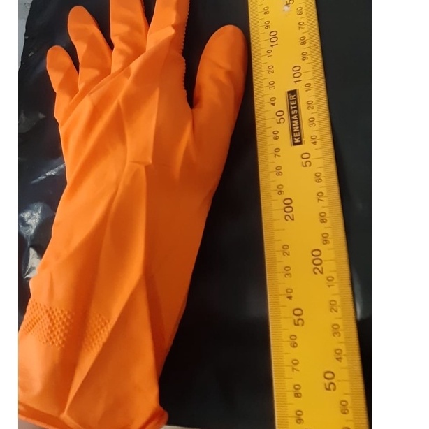 Sarung Tangan Karet orange / Sarung tangan cuci piring kerja tebal/Gloves