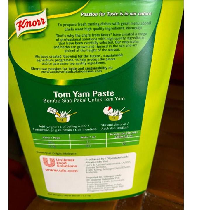 

ONGKIR9RB Knorr Tom Yam Paste 1,5 Kg/tomyam knorr