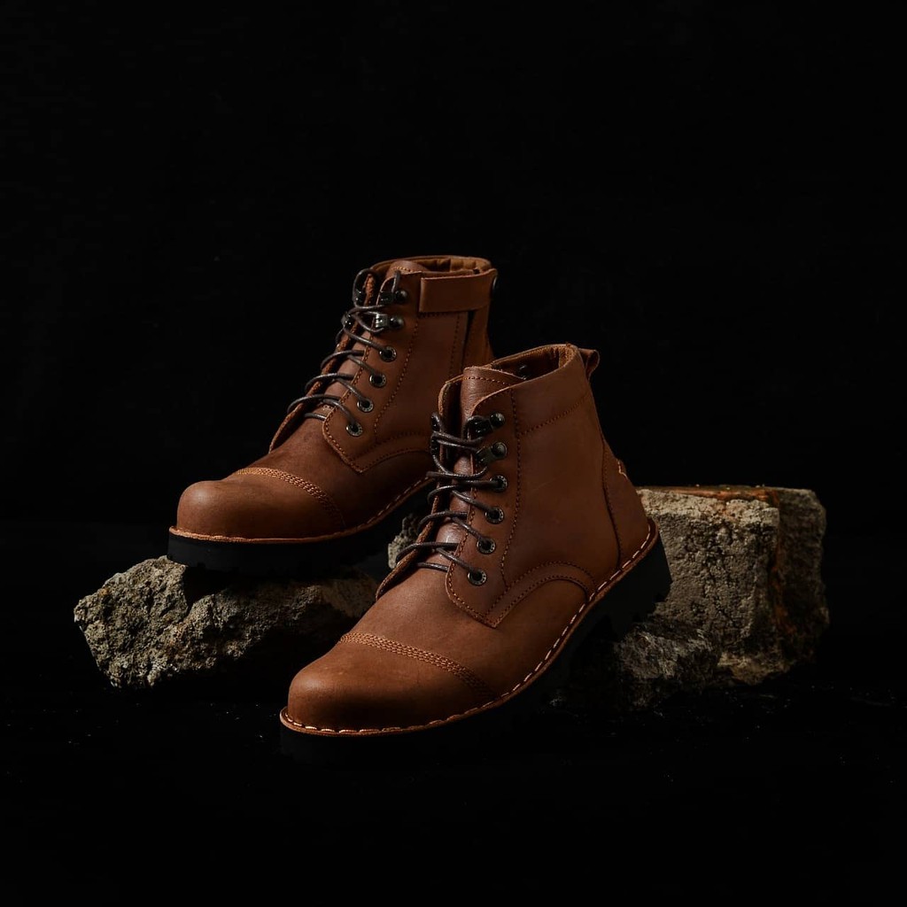 Sepatu Boots Pria Safety Original Piede Kulit Asli Ch Kerja Motor Touring