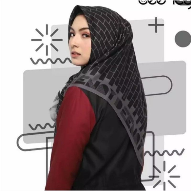 Hijab segi empat motif bata / Kerudung DEENAY Voal Premium / HIJAB / kerudung terbaru 2020