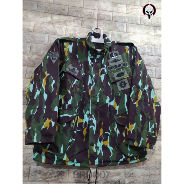 JAKET LORENG BRIMOB PELOPOR / GEGANA TACTICAL / SUDAH TERMASUK BRIVET