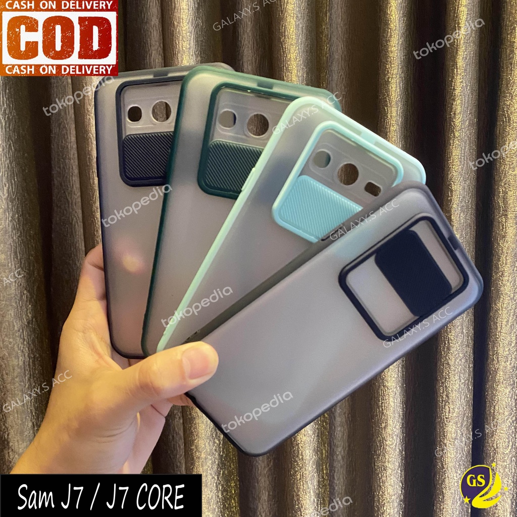 Samsung J7 prime J7 J7 Core J7 Pro J5 Prime J6 Plus J4 Plus J6 2018 J4 2018 J2 Prime Slide Case Protection Camera Matte Candy Sliding Pelindung Kamera