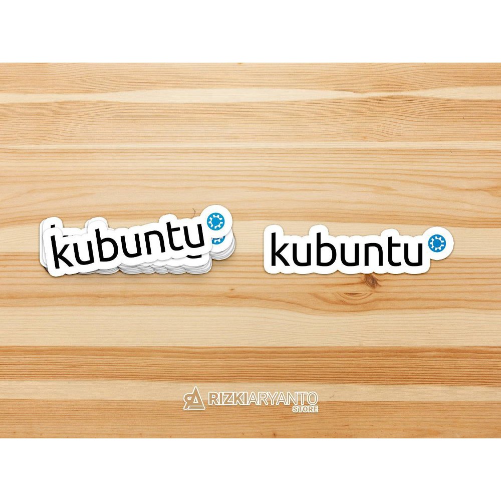 Sticker - Stiker Logo Kubuntu Linux untuk PC Laptop HP dll