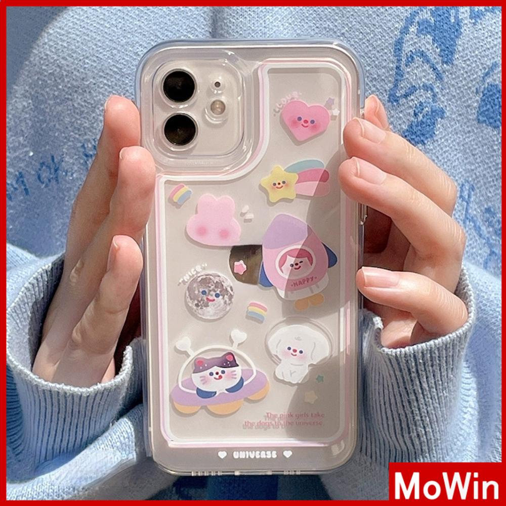 iPhone Case Silicone Soft Case Shockproof Camera Cover Protection Plating Button Pink Cartoon Cute Compatible For iPhone 11 iPhone 13 Pro Max iPhone 12 Pro Max iPhone 7 Plus