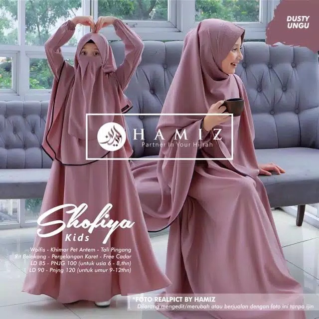 GAMIS ANAK SHOPIA SET CADAR USIA 10-14 TAHUN//GAMIS 3IN1//GAMIS ANAK TERMURAH//GAMIS CADAR ANAK