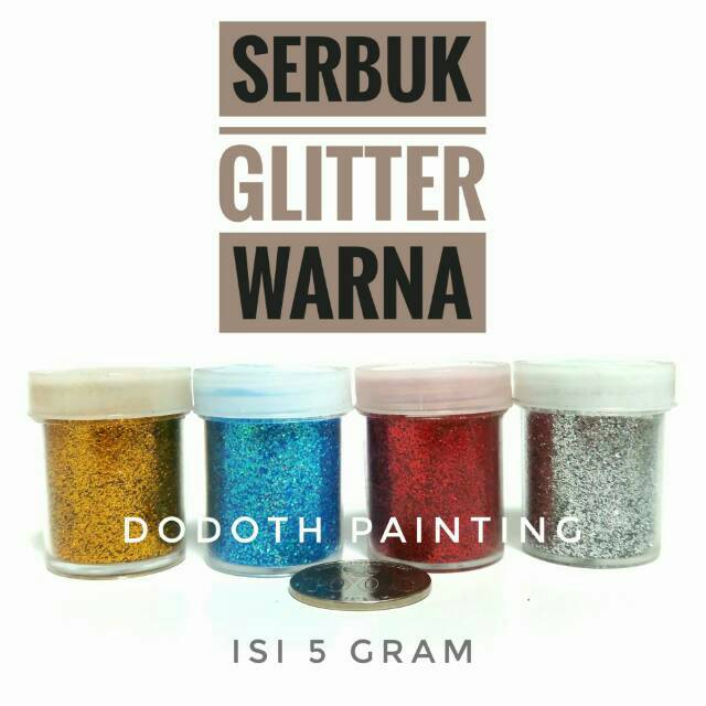 

Serbuk Glitter / Gliter Warna Isi 5 Gram