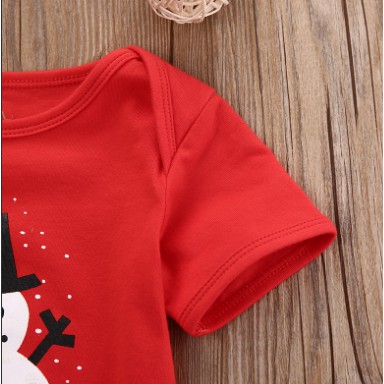 Jumper My First Christmas 2in1 HoHoHo Merry Christmas Ho Ho Ho Natal Romper set Hat 2in1 Baju Bayi Natal Santa Boneka Salju Santa's Little Helper Christmas Jumper Jumpsuit Santa Panjang Pajamas Babymaniashop