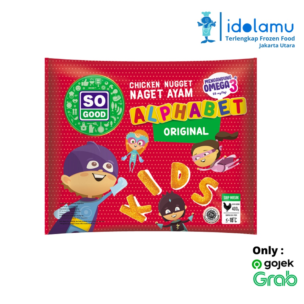 

Naget Ayam Alphabet / Naget Huruf So Good 400 Gram