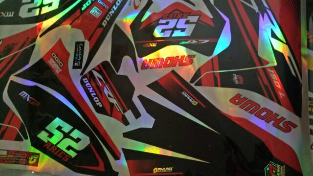 Stiker decal untuk semua motor berbahan full crome terbaik