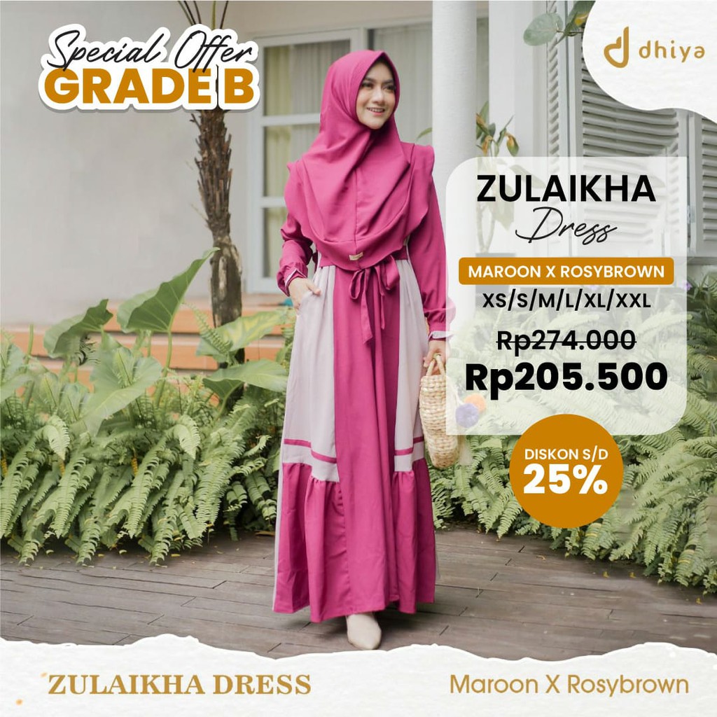 ZULAIKHA DRESS (GRADE B) by dhiya official